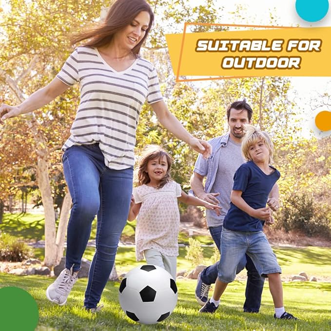 5 PCS 6 Inch Mini Soccer Ball Set with Pump, PVC Soft Toddler Soccer, Indoor Outdoor Sports Toys for Kids, Pool Beach Lawn Games, Classic Black White Training Balls, Birthday Gift for Boys Girls