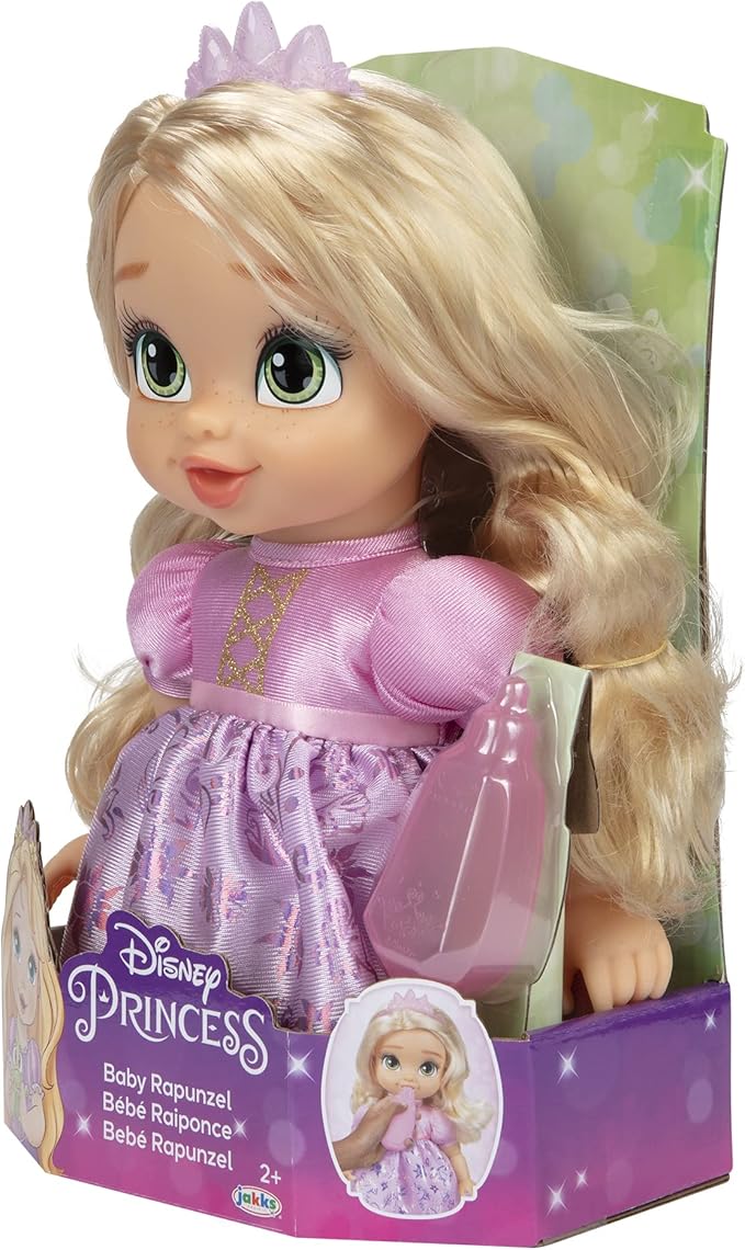 Disney Princess Rapunzel Baby Doll with Baby Bottle & Tiara