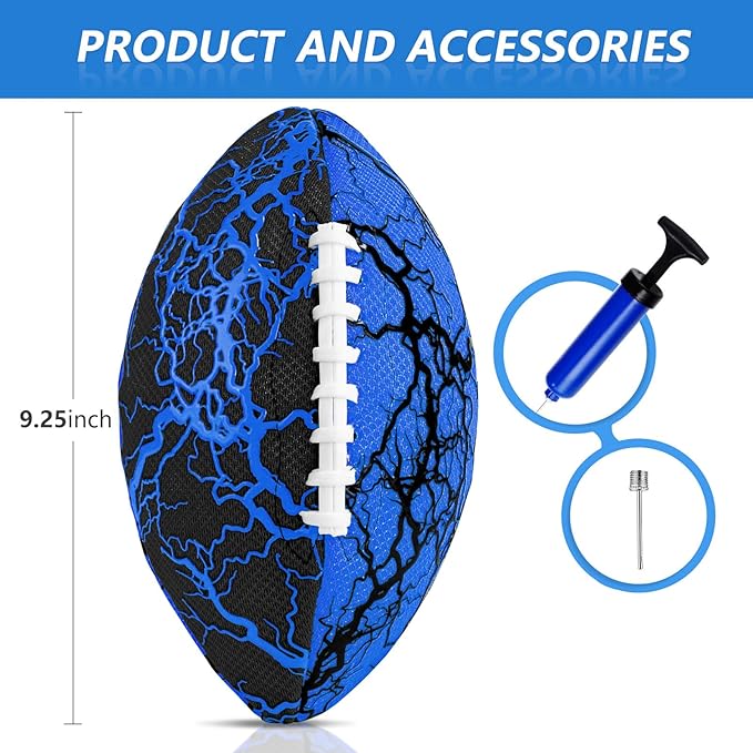 Jasonwell Waterproof Football Pool Toys - Strong Grip Soft Football for All-Weather Play Pool Games Beach Toys Water Footballs Outdoor Sports Toy Christmas Birthday Gifts for Kids Boys Teens Adults