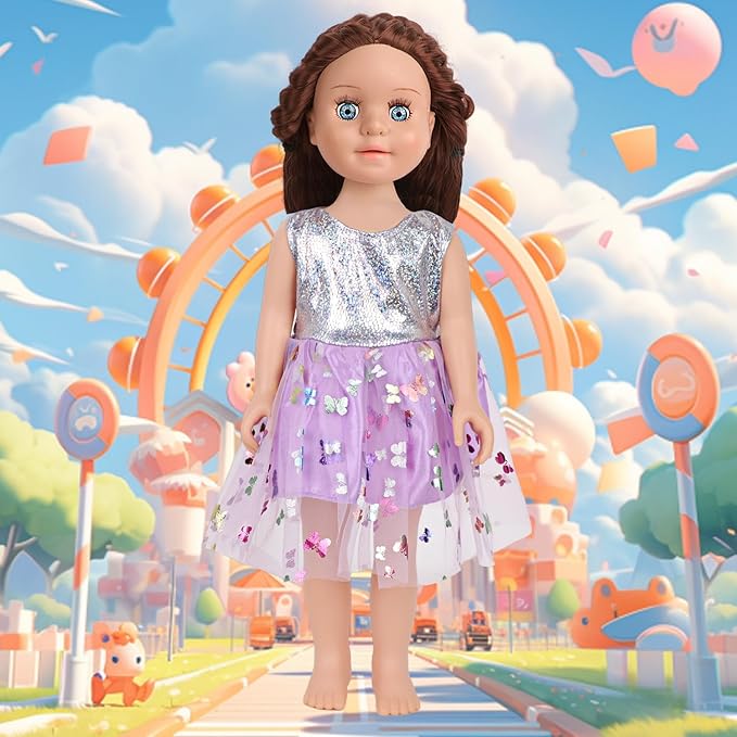 10 Sets of 18 Inch American Doll Clothes, Including 10 of Doll Clothing Dress Outfits for Gift Dolls, Birthday Gifts for Kids