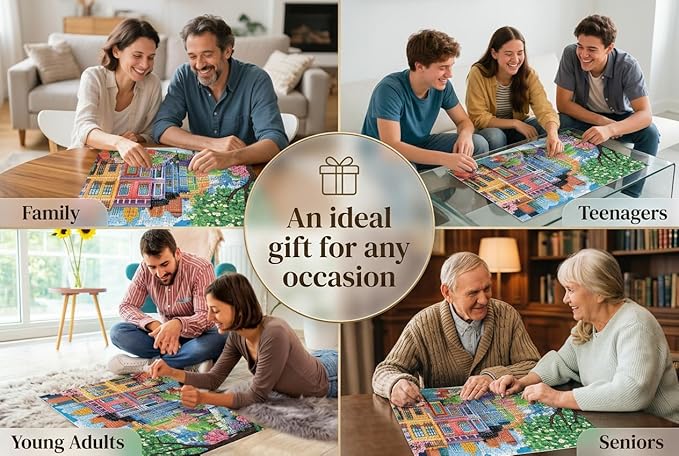 Winter Wonderland Jigsaw Puzzle for Ages 16 and Over - 500 Pieces, Winter/Christmas Village Theme