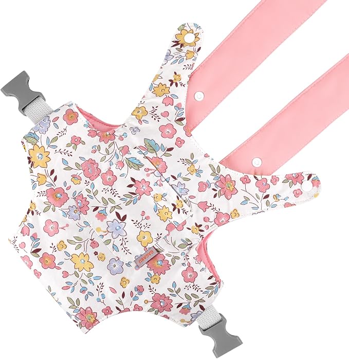 GAGAKU Baby Doll Carrier Doll Accessory Carrier Stuffed Animal Carrier with Adjustable Straps for Kids – Pink - Peach Blossom