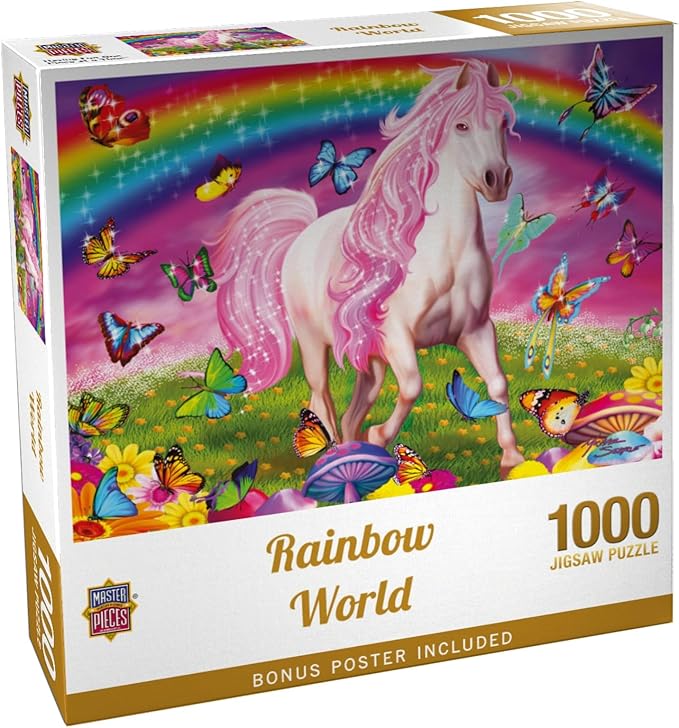 Masterpieces Rainbow World Jigsaw Puzzle - 1000 Piece Landscape Puzzle for Adults - Ages 15+