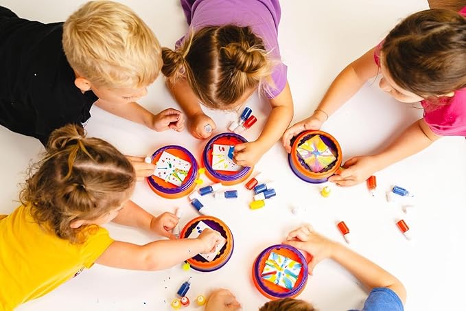 Natural State Novelty Toddler Arts and Crafts: Swirl Art Kit – Quick, Creative Fun for Parties, Classrooms & Playdates, Toddler Craft Kits for Kids Ages 4-8, 3-5 - 12 Kits