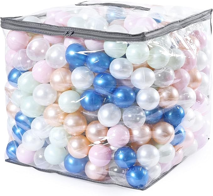STARBOLO Ball Pit Balls for Toddlers Pack of 100 200 500 - BPA&Phthalate Free Non-Toxic Crush Proof Soft Plastic Balls for 1-5Years Old Toddlers Girl Kids Birthday Pool Playpen Tent Party