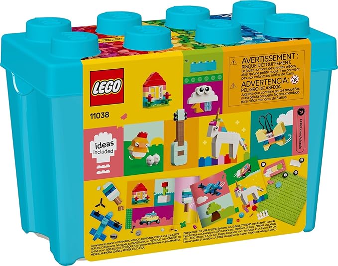 LEGO Classic Vibrant Creative Brick Box Building Blocks - Sensory & Learning Toys for Boys & Girls, Ages 4+ Years - Pretend Play Preschool Toys - Gift for Birthdays - 11038