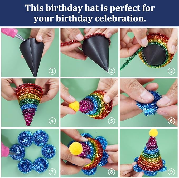 Pipe Cleaners, Pipe Cleaners Craft, Arts and Crafts, Crafts, Craft Supplies, Art Supplies (500 Red Glitter Pipe Cleaners)…
