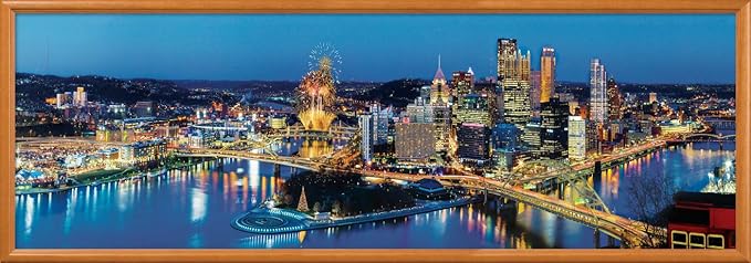 MasterPieces 1000 Piece Jigsaw Puzzle For Adults, Family, Or Youth - Pittsburgh Panoramic - 13"x39
