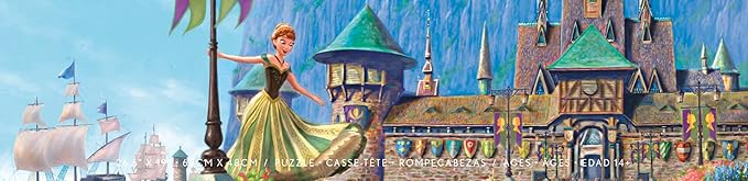Ceaco Frozen Celebration in ARENDALLE 1000 PC Puzzle - Colorful Puzzle for Adults – Precision-Cut Pieces, Beautiful Artwork, and Hours of Relaxing Fun