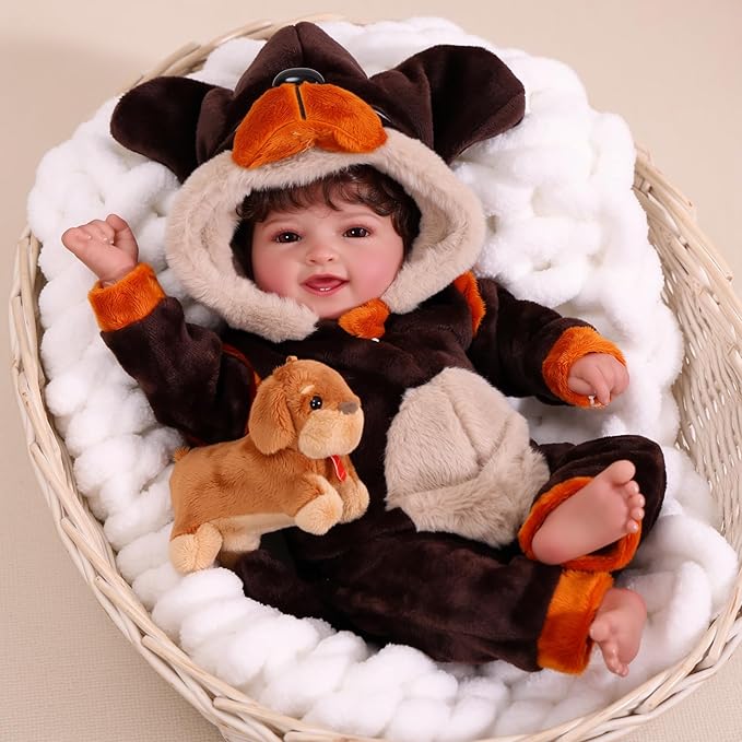BABESIDE Lifelike Reborn Baby Dolls- Mia, 17 Inch Cute Realistic-Newborn Baby Doll Poseable Real Life Baby Dolls Girls with Gift Box for 3+ Year Old