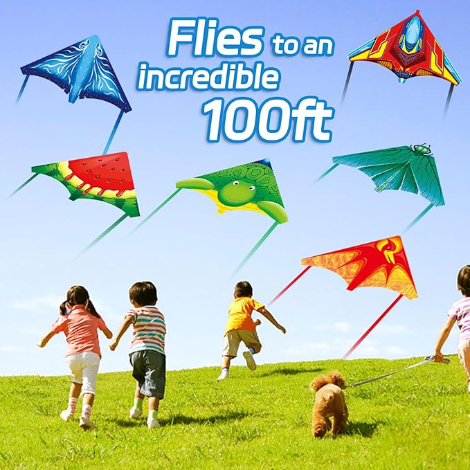 YongnKids 6 Pack Mini Kite for Boys Girls Age 3-5 4-8, Finger Launcher Kites Easy to Fly Ejection Flying Toys Kite for Kids Teens Ages Beach Park Backyard Outdoor Sports