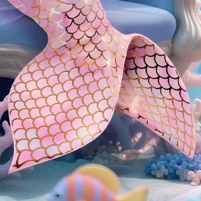 BABESIDE Mermaid Baby Doll - 17-Inch Realistic Soft Baby Dolls with Playful Mermaid Tail & Accessories Easy to Carry Mermaid Toys for 3+ 4 5 6 7 8 9 Years Girls Birthday Gift, Pretend Play & Christmas