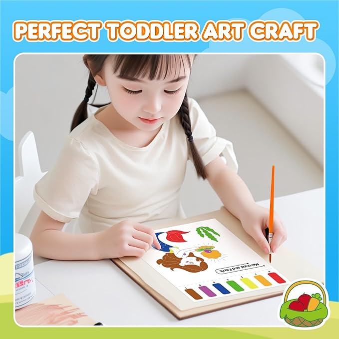YPLUS Paint with Water Books for Toddlers, Art Craft Toys Watercolor Painting Paper for Kids, Gift for Kids Ages 1-3, 2-4, 4-6, Drawing with Brush - Travel
