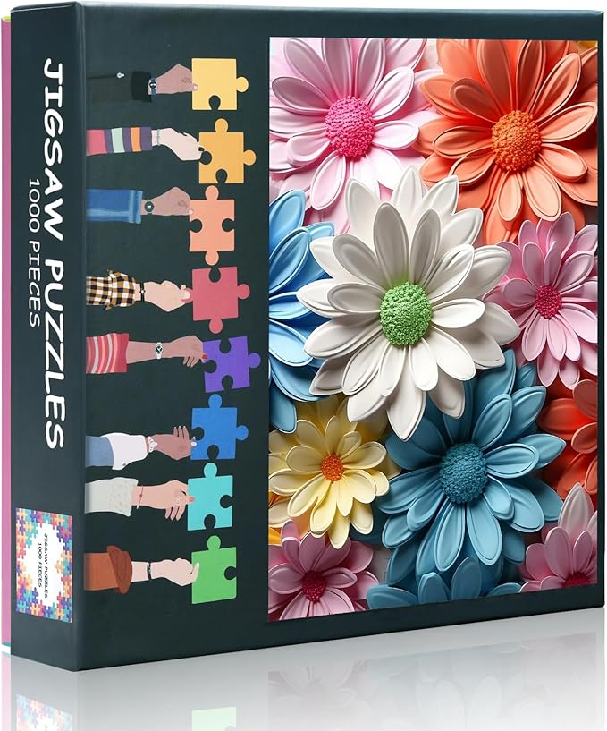 Flowers Puzzles for Adults 1000 Pieces, Floral Jigsaw Puzzles, Adult Puzzle for Adults, Educational Fun Games or Toys for Elders Friends 20X27 INCH