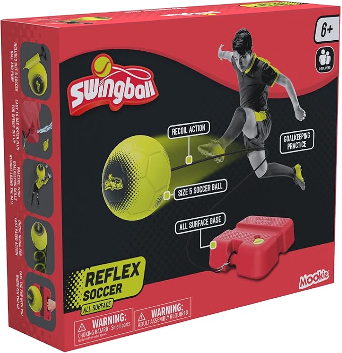 Swingball Reflex Soccer Football Training Aid, Outdoor Activities, Garden Games, Football Practice, Football Game, Swingball Football, Suitable for Boys and Girls Aged 6 Years+