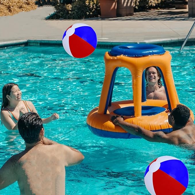 6 Pack Beach Balls, Large Inflatable Beach Balls Bulk, for Parties, Beach, Pools & Play