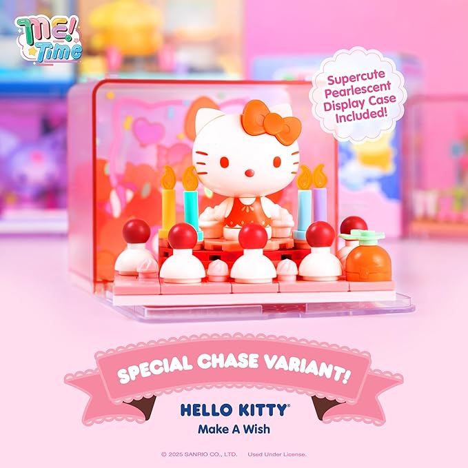 Hamee Sanrio Hello Kitty and Friends 'Me Time' Cute Building Blocks Blind Box – 1 Pc. Mystery Set (Birthday Gift, Party Favor, Gift Basket Filler, Stress Relief, Collectible Toy, Relaxation)