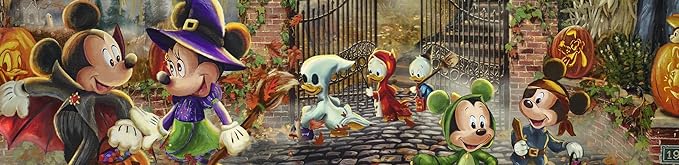 Ceaco - Thomas Kinkade - Disney - Mickey and Minnie Halloween Fun - 1000 Piece Jigsaw Puzzle