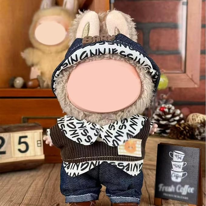 4 Set Clothes for Doll 17cm (No Doll), Dolls Accessories Outfits Replacement, Cute Clothes for Dolls with Hat and Shoe