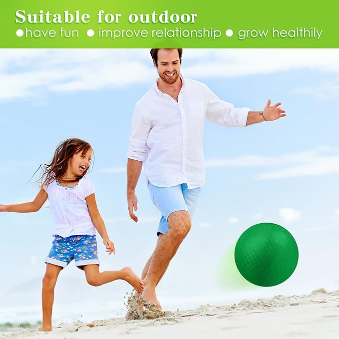 Yunsailing 24 Pack Dodgeballs Bulk 6 Inch Operation Christmas Playground Balls Rubber Bouncy Inflatable Kickball with Pump for Kids Adult Outdoor Handball Game Christian Donation Gift (Dark Green)