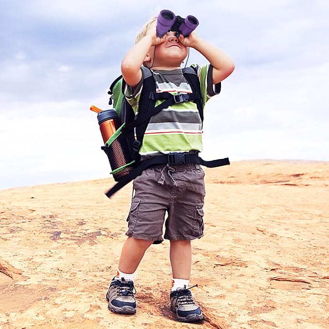 ESSENSON Binoculars for Kids Toys Gifts for Age 3-12 Years Old Boys Girls Kids Telescope Outdoor Toys for Sports and Outside Play Hiking, Bird Watching, Travel, Camping, Birthday Presents (Purple)