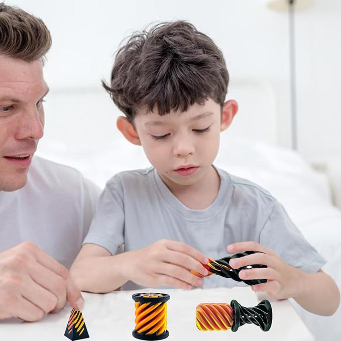 Valentines Day Gift for Kids 6 Packs Impossible Cone,Impossible Cones passthrough Impossible Pyramid for Relaxing,Spiral Fidget Toy passthrough Impossible Cone,Birthday for Adults & Kids