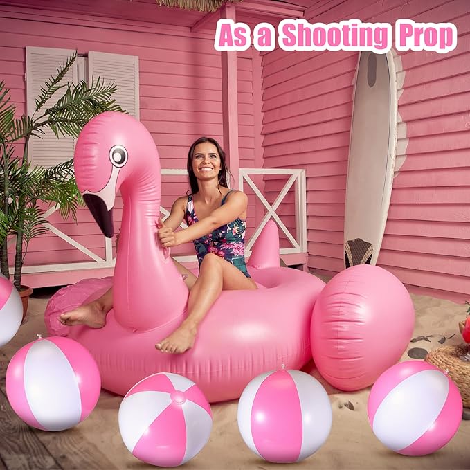 12 Pcs 16'' Beach Ball PVC Inflatable Ball Bulk Blow up Pool Balls for Swimming Pool Summer Hawaiian Tropical Theme Party Favors Decorations Favors Supplies