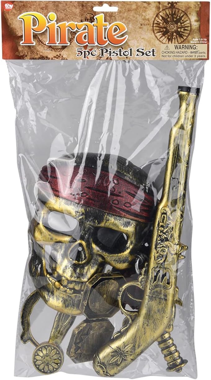 Rhode Island Novelty 5pc Pirate Pistol Set