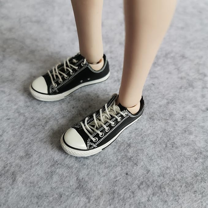 1:6 Scale Figure Shoes Sneakers Shoe for 1/6 12 inch Female Action Figure Phicen TBLeague (Black)