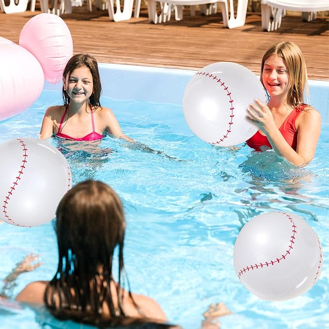 6 Pcs Giant Inflatable Footballs,16 Inch Blow Up Footballs Toys,Summer Pool Beach Balls,Sports Game Accessaries for Super Bowl Football Party Supplies,Indoor and Outdoor Use