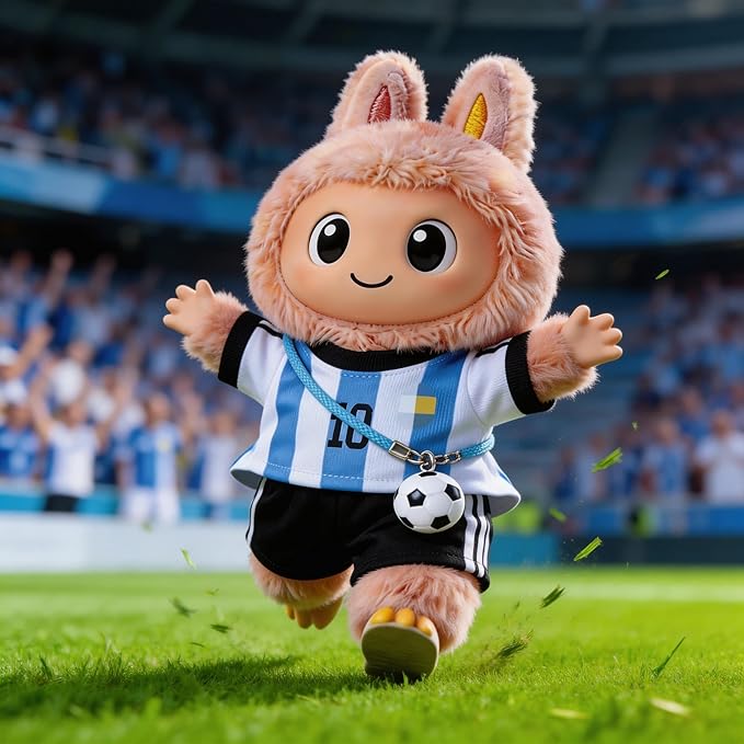 This Sports-Themed Basketball Football 3-piece Set is Suitable for a 17cm and Also for Other Dolls of the Same Size. 【 Key Point 】 Only Clothes, no Dolls. (NO.10 -Blue and White)