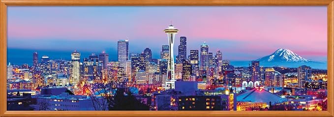 MasterPieces 1000 Piece Jigsaw Puzzle for Adults, Family, Or Youth - Seattle Panoramic - 13"x39"