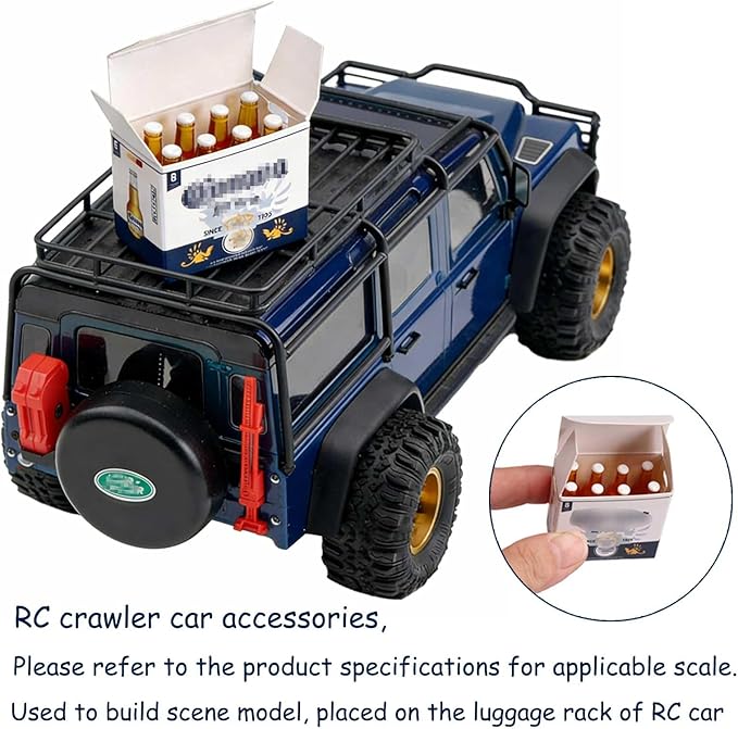 1/6 Scale Accessories Mini Props Miniature Beer Bottles with Glasses&Box Set Tiny Money Bills for Mini Doll House Accessorie Action Figure Props, DIY Crafts,Fairy Garden Pub Bar Decor
