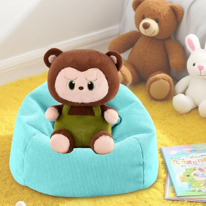 Handmade Bean Bag Chair for Doll Sofa Seat, Mini Sofa Suitable for 17 cm Dolls, Practical Accessories Suitable for Blind Box Enthusiasts and Collectors(Cow)