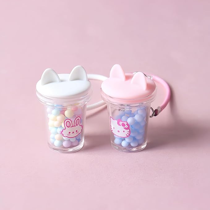 Doll Accessories for Labubu,2Pcs Cute Labubu Accessories Set,Including White and Pink Mini Labubu Cup,17cm Labubu Accessories(no Doll)