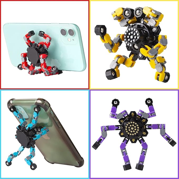 Easter Basket Stuffers Travel Toys for 8 9 10 Year Old Boys Transformable Fidget Spinners Toys for Kids and Adults Birthday Gifts for Teens