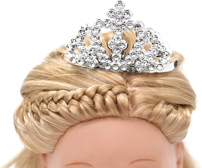 HWD Girls Doll Clothes and Accessories , Princess Costume , Wedding Dress , Party Gown Dress Fit 18 inch Dolls (Blue2)