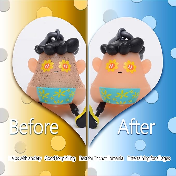 Sunshine Fun Hair Pulling Fidget Toys,Anti Worry and Venting Novelty Toys,Hair Pulling Stress Relief Fidget Toys,Great Redirect Activity for Pickers,for 14+ Ages Christmas Party Birthday Gifts