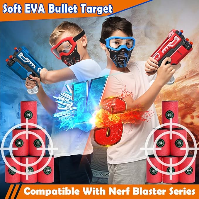 POKONBOY Soft Bullet Target, EVA Bullet Dart Target Compatible with Nerf Blasters Guns