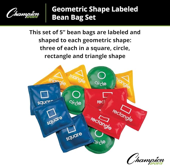 Champion Sports 5 Inch Geometric Bean Bag Set