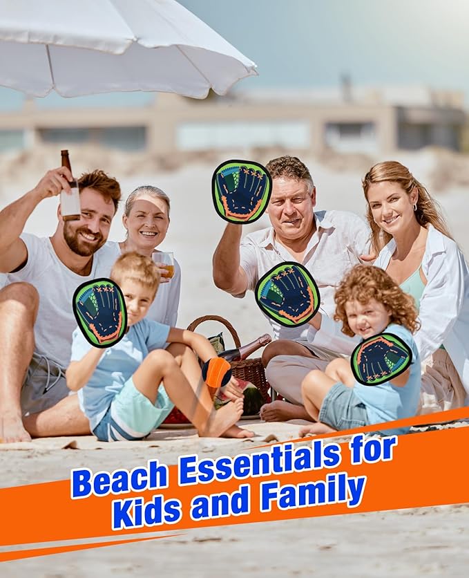 Toss and Catch Ball Game - Baseball Glove Style - Toddler Activity Toys for Boys Girls 3 4 5 6-8 Year Old - Birthday Gifts Easter Basket Stuffers - Kids Outdoor & Indoor Games for Beach Yard Lawn