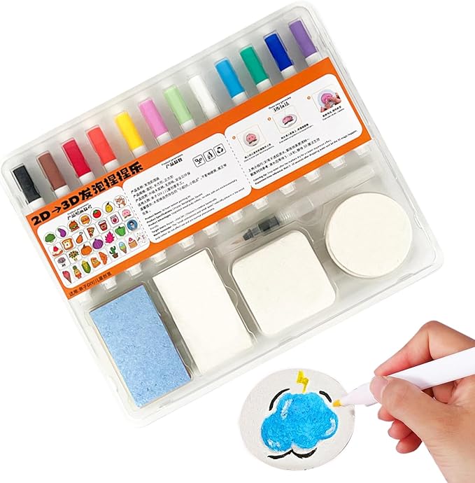 Strukturmalerei Set - Weiche Und Multifunktionale Heimdekoration Mit 3D-Effekt, Inklusive Marker | Sinnesfarbe - Für Erwachsene Kinder Mädchen Bastelarbeiten Ostern Garten Indoor