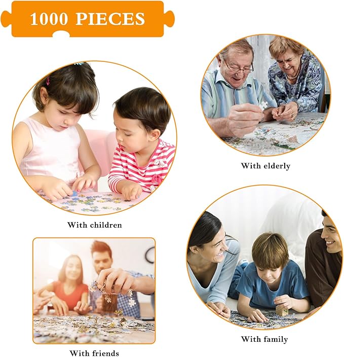Holiday Estate Puzzles for Adults 1000 Pieces, Jigsaw Puzzles for Adults 1000 Piece, Challenging Game Toys, Impossible Puzzle, Family Decoration Puzzle