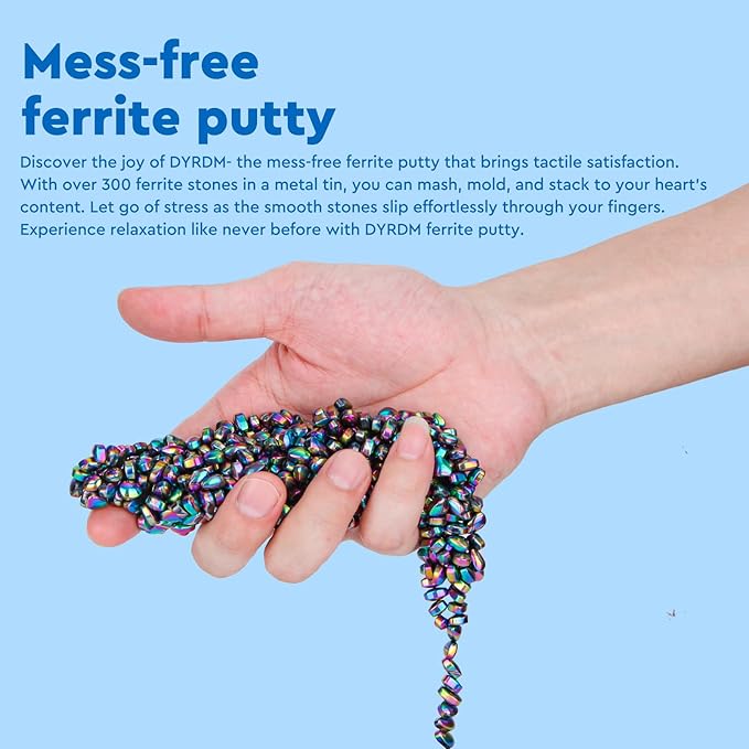 300+ Original Ferrite Putty Colorful, Sensory Stones, Adult Fidget Stress Relief Desk & Office Item, Ferrite Stones Stocking Stuffers Gifts