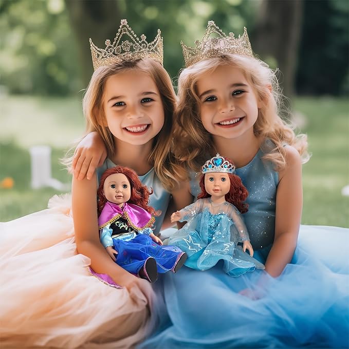 WONDOLL 18 inch Doll Clothes and Accessories, Pricess Costumes Dress, 6 Pieces, 18 inch
