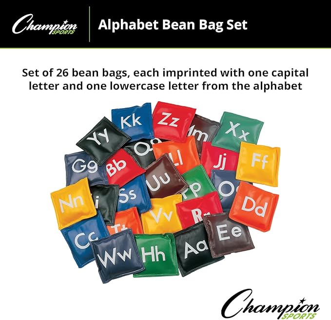 Champion Sports 5 Inch Alphabet Bean Bag Set