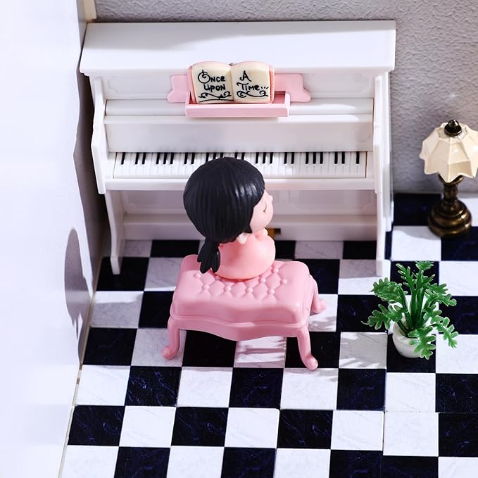 NUOBESTY 18Pcs Dollhouse Floor Sheet Mini Floorboard Wood Dollhouse Flooring Decoration Doll House Furniture Accessories