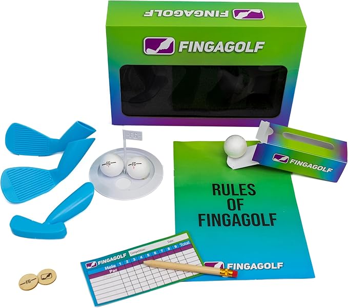 Fingagolf Indoor Golf Game Realistic Golf for Home, Office, or Travel – Unique Gift for Golfers of All Ages