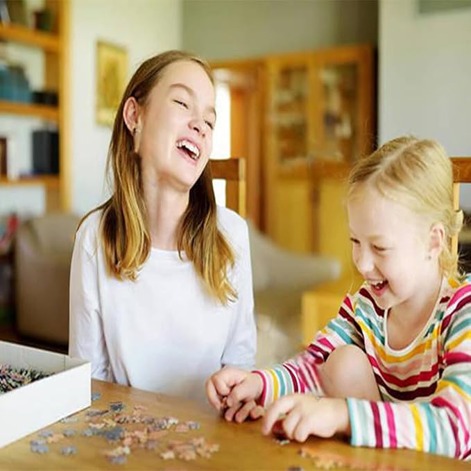 Old Couple Jigsaw Puzzles 1000 Pieces for Adults, Families (Man,Woman,Wooden House,Animal,Dog,Garden) Pieces Fit Together Perfectly 19.7''x27.6''inch Family Performance Frameable Magic Puzzle Art