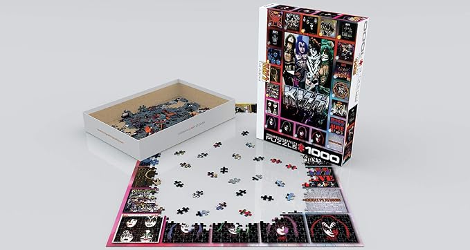 EuroGraphics KISS The Albums 1000-Piece Puzzle , Black